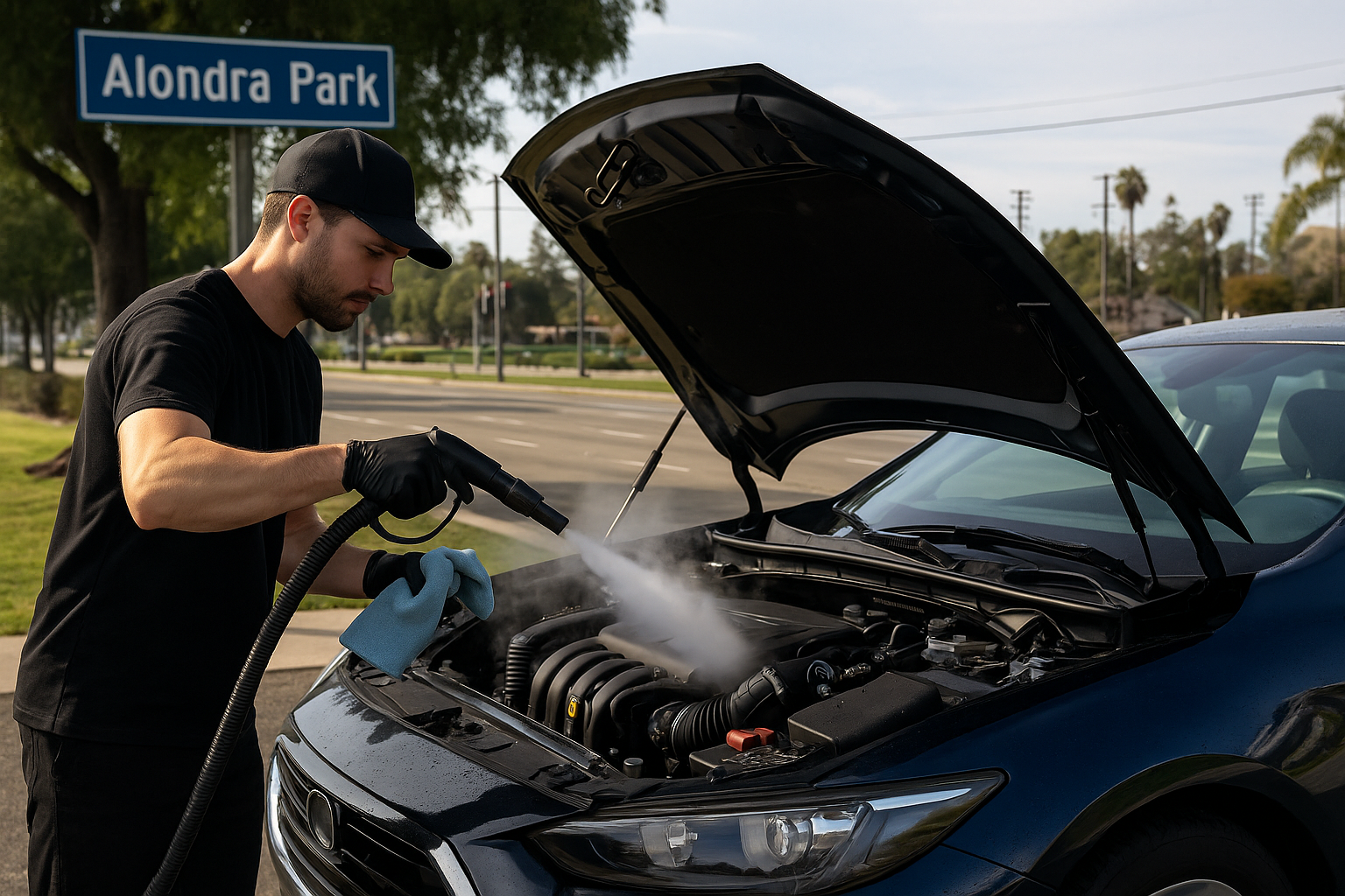 car-detailing-near-me-alondra-park-ca-engine-bay-odor-removal-and-glass-polish